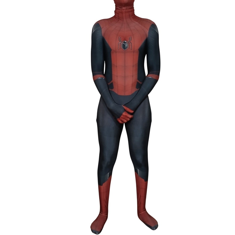 Adult Cosplay Spider-Man Far From Home Zentai Bodysuit Red Black Mens Size M New - Picture 3 of 7